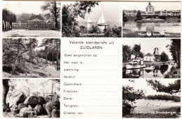 Zuidlaren - 'Vakantie Koersbericht' ; Hunebed, Sanatorium, Gemeentehuis, Molen, Stootsbergen Etc. - Drenthe  / Nederland - Zuidlaren