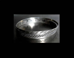 Paire D'anciens Bracelets Marocains En Argent / Old Moroccan Silver Bangles - Ethnics