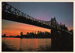 11819- NEW YORK CITY- MANHATTAN SKYLINE IN SUNSET, QUEENSBORO BRIDGE - Manhattan