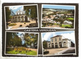 CPSM CASTERA VERDUZAN (Gers) - 4 Vues - Castera