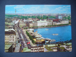 Germany: HAMBURG - Jungfernstieg Und Binnenalster - Luftaufnahme, Aerialview - Posted 1975 - Mitte