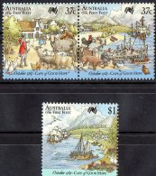 Australia 1987 The First Fleet - Cape Of Good Hope Set Of 3 MNH - Ungebraucht