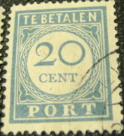 Netherlands 1912 Postage Due 20c - Used - Taxe