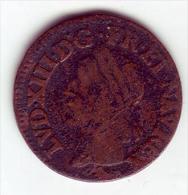 LOUIS XIII - Double Tournois 1643 A - 1610-1643 Lodewijk XIII Van Frankrijk De Rechtvaardige