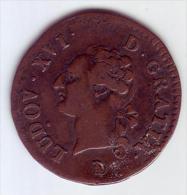 LOUIS XVI - Liard 1791 T - 1774-1791 Luis XVI