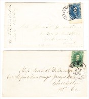 USA Lot Von 2 Briefe - 1861-65 Etats Confédérés