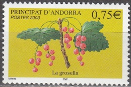 Andorre Français 2003 Michel 605 Neuf ** Cote (2008) 3.00 Euro La Groseille - Unused Stamps