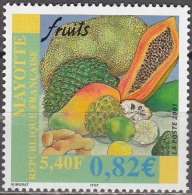 Mayotte 2001 Yvert 106 Neuf ** Cote (2015) 3.40 Euro Fruits - Unused Stamps