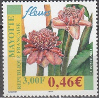 Mayotte 2001 Yvert 107 Neuf ** Cote (2015) 2.00 Euro Fleurs - Unused Stamps