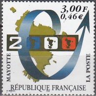 Mayotte 1999 Yvert 80 Neuf ** Cote (2015) 2.00 Euro L'an 2000 Composition Symbolique - Ungebraucht