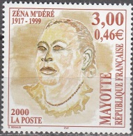 Mayotte 2000 Yvert 89 Neuf ** Cote (2015) 2.10 Euro Zéna M'Déré - Unused Stamps