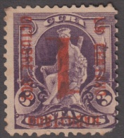 1902-21. CUBA. REPUBLICA. Ed.174. UNUSED. 2c. HABILITADO 1c S. 2c. ERROR. FALSO. IMPRESIÓN INVERTIDA. INVERTED ENGRAVING - Unused Stamps