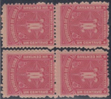 1927.1 CUBA. 1927. Ed.8. MNH. 2c. BLOQUE PARTIDO. TASAS POR COBRAR. POSTAGE DUE. - Nuovi