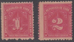 1927.2 CUBA. 1927. Ed.8-9. MNH. 1-2c. TASAS POR COBRAR. POSTAGE DUE. GOMA ORIGINAL. - Unused Stamps