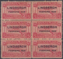 1928.14 CUBA. 1928. Ed.233. VUELO LINDBERGHT A AMERICA. SOBRECARGA CON LETRAS ROTAS. BROOKEN SURCHARGE. GOMA ORIGINAL. - Nuovi