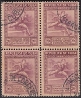 1930.3 CUBA. 1930. Ed.243. 20c. USED. JUEGOS DEPORTIVOS CENTROAMERICANOS. CENTROAMERICAN GAMES. BLOCK 4 - Neufs