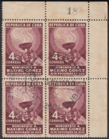 1936.112 CUBA. 1936. Ed.279s. 2c. ZONA FRANCA. PLANO BAHIA DE MATANZAS. GOMA ORIGINAL LIGERAMENTE TONALIZADA. BLOCK 4. - Ungebraucht