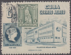 1955.102 CUBA. 1955. Ed.614. 8c. USADO. CENTENARIO DEL PRIMER SELLO CUBANO. COLOR AZUL DESPLAZADO. - Neufs