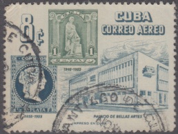 1955.106 CUBA. 1955. Ed.614. 8c. USADO. CENTENARIO DEL PRIMER SELLO CUBANO. COLOR AZUL DESPLAZADO. - Nuevos