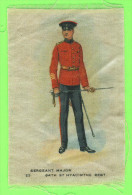 CIGARETTE CARD SILK - SERGEANT MAJOR 84th ST-HYACINTHE REGT, QUEBEC - No 22 - FLAG TOBACCO EPHEMERA - - Other