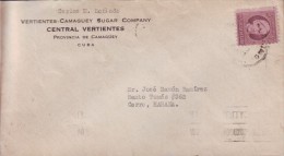 1917-H-149 CUBA. REPUBLICA. 1917. PATRIOTAS. 3c. SOBRE MARCA CENTRAL VERTIENTES. CAMAGUEY. AZUCAR. SUGAR. - Cartas & Documentos