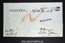 Deutschland: Complete Letter 1840 Ludwigsburg (L2) Vormittags (L1)  To Möhringen - Prephilately