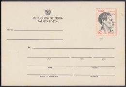 1974-EP-4 CUBA 1974. Ed.111. TARJETA ENTERO POSTAL. POSTAL STATIONERY. JULIO A. MELLA. ERROR LINEA PARTIDA DEBAJO DE 2c. - Briefe U. Dokumente