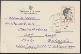 1974-EP-5 CUBA 1974. Ed.111. TARJETA ENTERO POSTAL. POSTAL STATIONERY. JULIO ANTONIO MELLA. USED. ALAMAR. - Briefe U. Dokumente