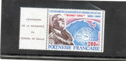 POLYNESIE Frse :  : Général De GAULLE : 100 Ans De Sa Naissance - - Ungebraucht