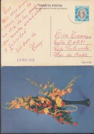 1978-EP-12 CUBA 1978. Ed.121a. MOTHER DAY SPECIAL DELIVERY. POSTAL STATIONERY. JARRA DE FLORES. FLOWERS. USED.. - Brieven En Documenten