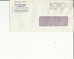 Enveloppe Flamme Timbrée Des 100 Ans De Sté Nautique A Monté-Carlo-1888-1988 Monte-Carlo Exp:O E T P Principauté Monaco - Airmail