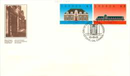1989  High Value Definitives  $1 Runnymede Library, $2 McAdam Railway Station Sc 1181-2 Combination FDC - 1981-1990