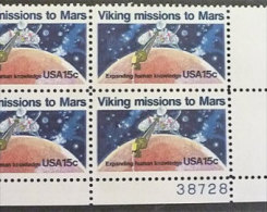 Plate Block -1978 USA Viking Missions To Mars Stamp Sc#1759 Space - United States