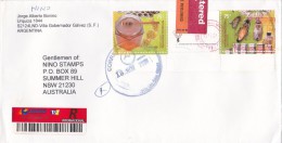 Argentina 2001 Registered Cover To Australia - Brieven En Documenten