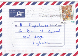 Israel 2000 Air Mail Cover Sent To Australia - Aéreo