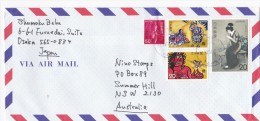 Japan 2001 Air Mail Cover Sent To Australia - Posta Aerea