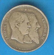 Monnaies ) Belgique - 1fr Léopold 1er / Léopold II - 1830 / 1880 - Argent - 1 Frank