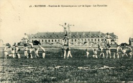 CPA 53 MAYENNE EXERCICES DE GYMNASTIQUE AU 130 DE LIGNE LES PYRAMIDES 1911 - Mayenne