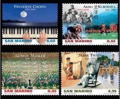 REPUBBLICA DI SAN MARINO - ANNO 2010  - ARTISTI - NUOVI MNH ** - Nuevos