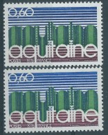 [03] Variété : N° 1864 Aquitaine Ombres Bleues Foncées Au Lieu De Vertes + Normal  ** - Nuovi