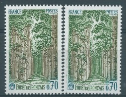 [03] Variété : N° 1886 Forêt De Tronçais Bistre-verdâtre Au Lieu De Bistre-brun + Normal  ** - Neufs