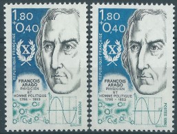 [03] Variété : N° 2396 Arago Bleu-clair Au Lieu De Bleu Foncé + Normal  ** - Ungebraucht