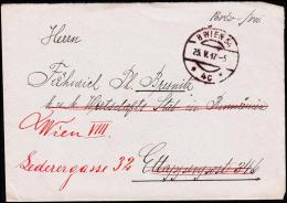 1917. FELDPOST PORTO-FREI. 8WIEN64 25.V.17.  (Michel: ) - JF123609 - Other & Unclassified