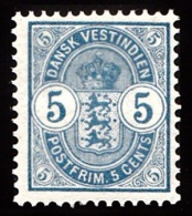 1903. Coat-of-Arms Type. 5 C. Blue. (Michel: 22) - JF103449 - Dänisch-Westindien