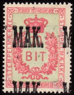 1907. STEMPELMÆRKE 10 BIT. Overprint MAK.. (Michel: ) - JF103112 - Danish West Indies