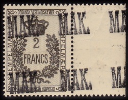 1907. STEMPELMÆRKE 2 FRANCS Overprint MAK. With Margin. (Michel: ) - JF103069 - Dänisch-Westindien