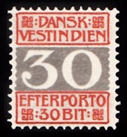 1905. Numeral Type.  30 Bit Red/grey (Michel: P7A) - JF103535 - Deens West-Indië