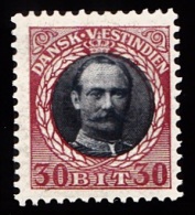 1907-1908. Frederik VIII. 30 Bit Black/brown-red. (Michel: 46) - JF103530 - Deens West-Indië