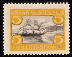 1905. St. Thomas Harbour. 5 Fr. Brown/yellow. (Michel: 37) - JF103524 - Danish West Indies