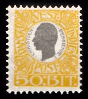 1905. Chr. IX. 50 Bit Grey/yellow. (Michel: 34) - JF103541 - Deens West-Indië
